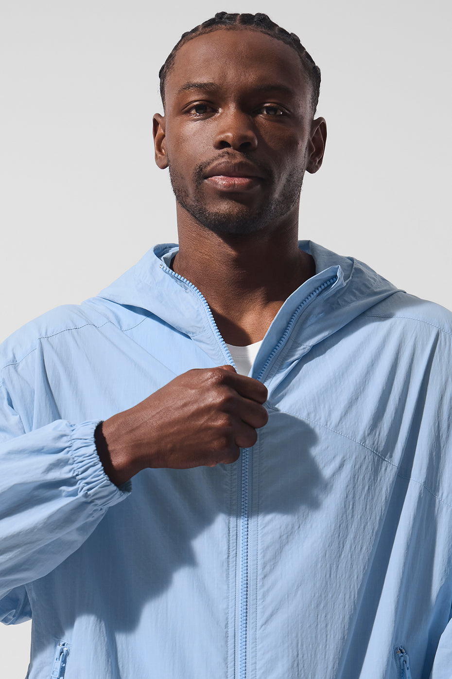 Vantage Nylon Ripstop Track Jacket - Seashell Blue