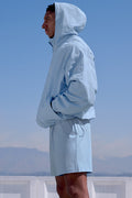 Vantage Nylon Ripstop Track Jacket - Seashell Blue